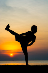 Fototapeta premium silhouette boy