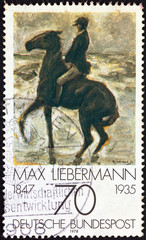 "Horseman on the shore" by Max Liebermann (Germany 1978)