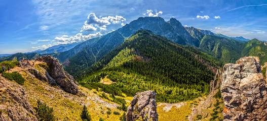 Tatra Mountains with famous Mt Giewont in Poland