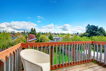 Cozy deck with beautiful landscape view