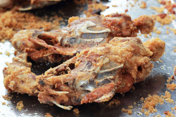 Obraz na płótnie Canvas Close up of fried chicken