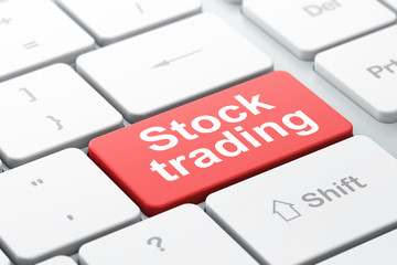 Fototapeta premium Business concept: Stock Trading on computer keyboard background