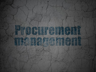 Finance concept: Procurement Management on grunge wall