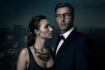 couple city nightlife