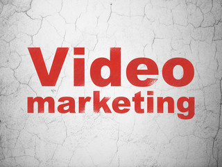 Business concept: Video Marketing on wall background