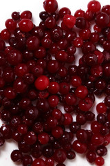 cranberries on white