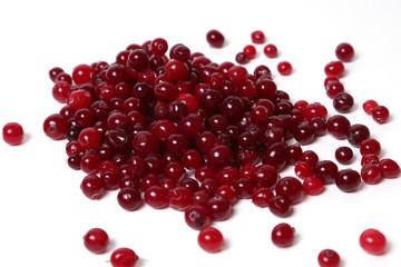 cranberries on white