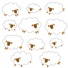 可愛いヒツジの素材,