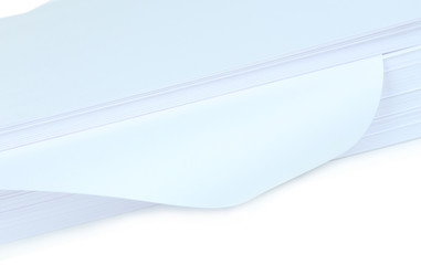 White paper close up