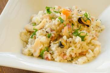 Risotto con frutti di mare