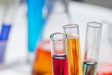 The tubes in the laboratory
