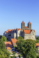 Obraz premium The castle and church, Quedlinburg, Germany