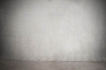 Concrete wall and floor background with copy space.
