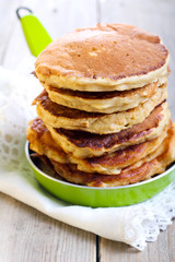 Pile of apple pancakes