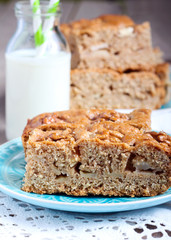 Slices of wholemeal cake