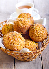 Pumpkin, pineapple and raisin muffins