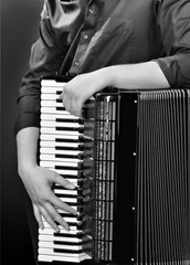 frayed buttons of  accordion © evasilchenko