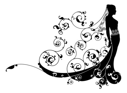recommend clip art: Princess bride wedding dress concept