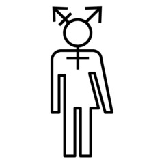 Transgender icon design LGBT symbol