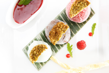 Variety of sorbets