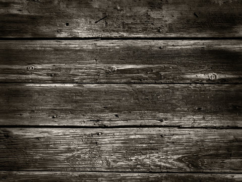 Old Wood Background from a wood houses wall - Sepia
