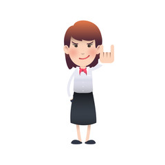 Devil woman over isolated background.