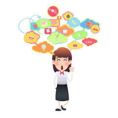 woman over isolated background.