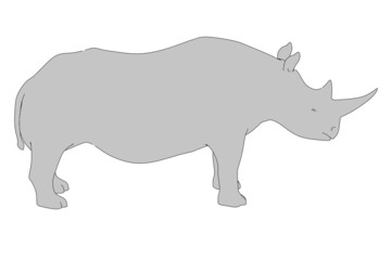 cartoon image of rhino animal