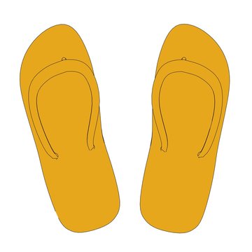 cartoon image of sandals shoes