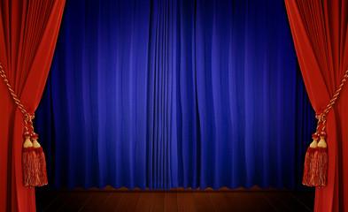 Theatrical curtain.