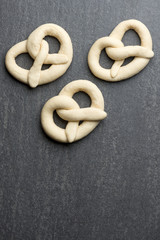 Unbaked pretzels