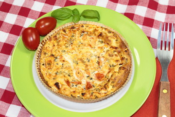quiche au chèvre et tomates
