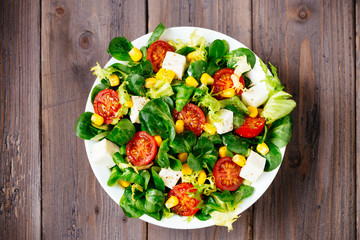 Delicius dieting healthy green salad