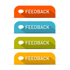 Vector Feedback Icons Set Isolated on White Background