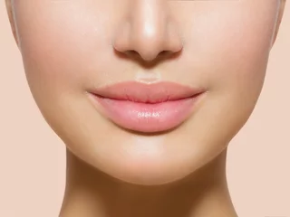 Fotobehang Beautiful Perfect Lips. Sexy Mouth Closeup © Subbotina Anna
