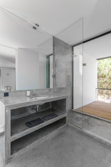 Bedroom in modern vacation house