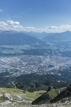 Nordkette mountain in Tyrol, Innsbruck, Austria.