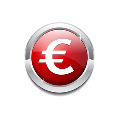Obraz premium Euro Sign Vector Icon Button