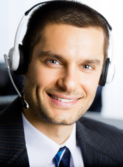 Support phone operator in headset