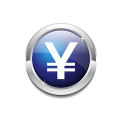 Obraz premium Yen Sign Vector Icon Button