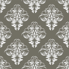 seamless wallpaper.damask pattern.floral background