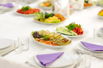 Plates with Vegetables