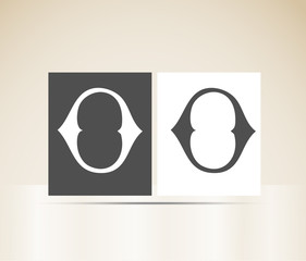 Vector letter O art deco alphabet