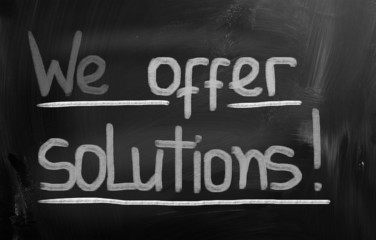 We Offer Solutions Concept