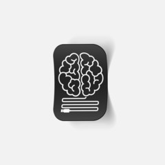 realistic design element: brain-usb, plug