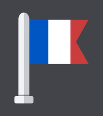 Vector flat modern flag on sample background