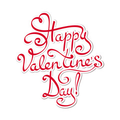 Happy Valentines day - hand lettering text