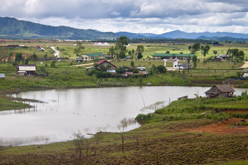 Fototapeta premium Countryside near Phonsavan, Laos.