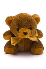 Brown Teddy Bear isolated on white