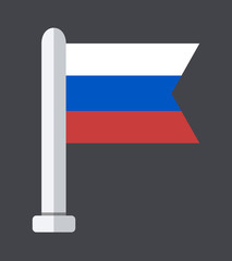 Vector flat modern flag on sample background